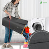 Panier a linge pliable 145L avec sac intérieur cadre bambou et couvercle gris - vuunut.com