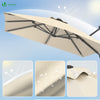 Parasol deporte inclinable Premium carre avec housse protection 3x3m Roma beige - vuunut.com