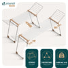 Etendoir a linge telescopique pliable extensible ailes hautes 284x55x122cm metal blanc - vuunut.com