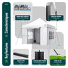 Tonnelle de jardin renforcée 3x3m pliable Barnum avec 4 parois latérales et fenêtres blanc - vuunut.com