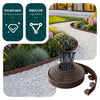 Bordure de jardin plastique flexible 10m avec piquets Marron - vuunut.com