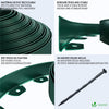 Bordure de jardin PVC flexible 20m avec piquets vert - vuunut.com