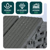 Lot de 11 dalles clipsables exterieures 30x30cm modulaire plastique anthracite - vuunut.com