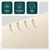 Lot de 6 Sacs de Rangement Drap de Lit Pliable 38,5x33x12cm Beige - vuunut.com