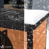 Maison pour Chat en bois avec toit bitumé et entrée en forme d'oreilles de chat - vuunut.com