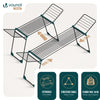 Etendoir a linge telescopique pliable extensible ailes hautes 284x55x122cm metal noir - vuunut.com