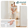 Barriere de securite a pression sans percage Largeur 75-82cm Metal blanc - vuunut.com