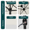 Parasol Jardin Double Aluminium 270 x 460 cm beige - vuunut.com