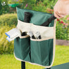 Agenouilloir tabouret de jardin 2 en 1 avec pochette de rangement EVA vert - vuunut.com