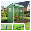 Serre de jardin Serre tomates avec porte et fenetres moustiquaire bache PE renforcee 135g/m2 200x77x170cm Vert - vuunut.com