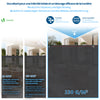Brise vue occultant en HDPE 230g/m² 1.8x20m avec attaches de fixation anthracite - vuunut.com