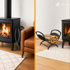 Range Buche Support a bois 40.5x32x33cm en Metal noir - vuunut.com