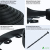 Bordure de jardin PVC flexible 20m avec piquets noir - vuunut.com