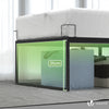 Cadre de lit metal avec fixation sommier et hauteur 36cm 90x190cm noir - vuunut.com