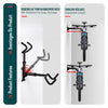 Lot de 2 Support mural velo pliable et reglable metal noir - vuunut.com