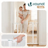 Barriere de securite a pression sans percage Largeur 103-110cm Metal blanc - vuunut.com