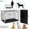 Cage pour chien pliable avec 2 portes verrouillable plateau amovible 122x75x81cm - vuunut.com