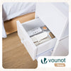 Lot de 2 Table de chevet d’appoint avec tiroir et compartiment 25x30x66cm blanc - vuunut.com