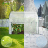 Serre de jardin hivernage murale adossee avec bache PE 200x100x180cm blanc - vuunut.com