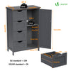 Meuble de salle de bain rangement 4 tiroirs 1 porte 82x55x30cm gris - vuunut.com