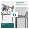 Sechoir a linge etendoir renforce 4 niveaux 125x62x173cm gris - vuunut.com