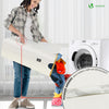 Panier a linge pliable 100L avec sac intérieur cadre bambou et couvercle beige - vuunut.com