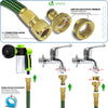 Tuyau d’Arrosage Extensible 15m avec Récipient Savon et accessoires vert - vuunut.com