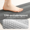 Lot de 2 Tapis de Bain Antidérapant chenille microfibre 60x90cm gris - vuunut.com