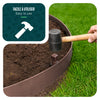 Bordure de jardin PE haute flexible 10M avec piquets marron - vuunut.com