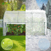Serre de jardin hivernage murale adossee avec bache PE 300x100x180cm blanc - vuunut.com