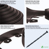 Bordure de jardin PVC flexible 40m avec piquets marron - vuunut.com