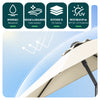 Parasol de jardin inclinable avec aeration et sac bandouliere 270cm beige - vuunut.com