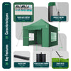 Tonnelle de jardin renforcée 3x3m pliable Barnum avec 4 parois latérales et fenêtres vert - vuunut.com