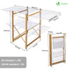 Sechoir a linge etendoir deluxe pliable Grande capacite sechage style bois blanc - vuunut.com