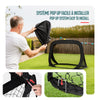 Lot de 2 buts de football pliable pop up 120x80x80cm noir - vuunut.com
