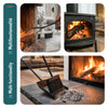Porte buches cheminee avec 4 outils en metal noir - vuunut.com