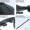 Bordure de jardin PVC flexible 20m avec piquets anthracite - vuunut.com