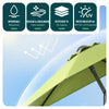 Parasol de jardin inclinable avec aeration et sac bandouliere 270cm vert olive - vuunut.com