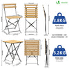 Ensemble bistro extérieur 1 table 2 chaises bois - vuunut.com
