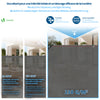 Brise vue occultant en HDPE 230g/m² 1.8x20m avec attaches de fixation gris - vuunut.com