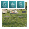 Set de Bistro en metal 1 table 2 chaises Gris - vuunut.com