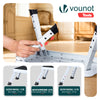 Marche pied pliable en acier portable 3 hauteurs reglables plateforme antiderapante 38x26cm blanc - vuunut.com