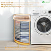Panier a linge en bambou d’angle avec couvercle 58L - vuunut.com