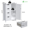 Meuble de salle de bain rangement 4 tiroirs 1 porte 82x55x30cm blanc - vuunut.com
