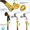 Tuyau d’Arrosage Extensible 15m Renforce avec Accessoires orange - vuunut.com