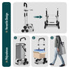 Chariot de courses pliable monte escalier aluminium avec sac isotherme gris - vuunut.com