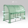 Serre de jardin hivernage murale adossee avec bache PE 300x100x180cm vert - vuunut.com