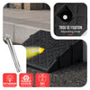 Lot de 2 Rampes de Trottoir en Polypropylene 25x27x13 cm Noir - vuunut.com