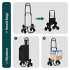 Chariot de courses pliable monte escalier noir - vuunut.com