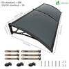 Auvent de porte marquise 200x80 cm en Polycarbonate anti UV Anthracite - vuunut.com